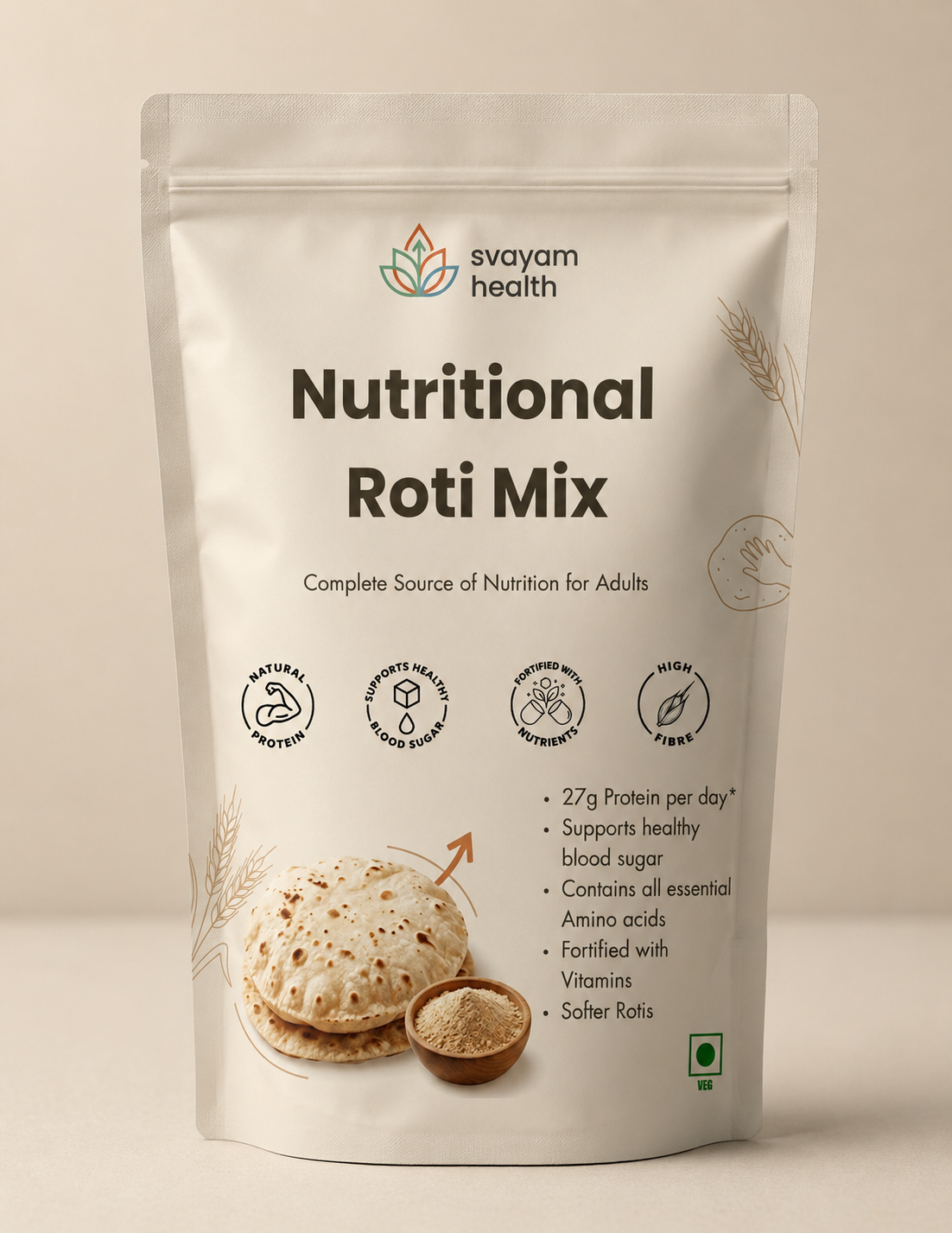 Svayam Nutritional Roti Mix pack front